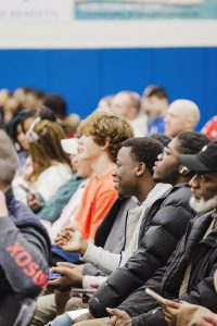 Prospective students sitting in audience at Daemen University Open House